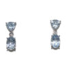 Pendientes diamantes y topacios largos