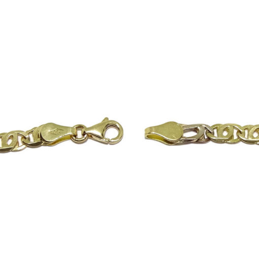 Cadena bicolor italiana hombre oro 18k - Imagen 5