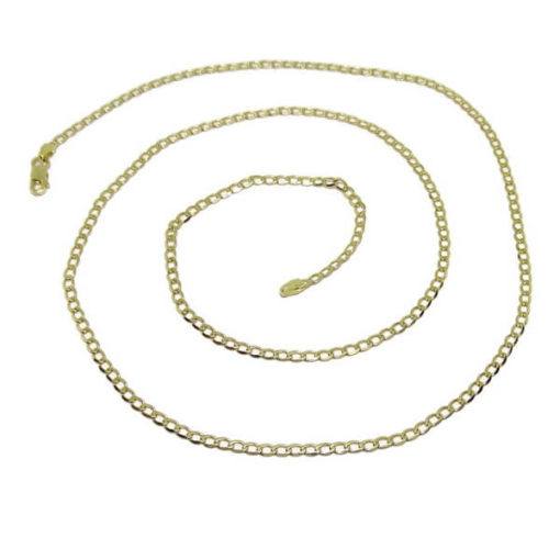 Cadena barbada mediana oro 2,5mm