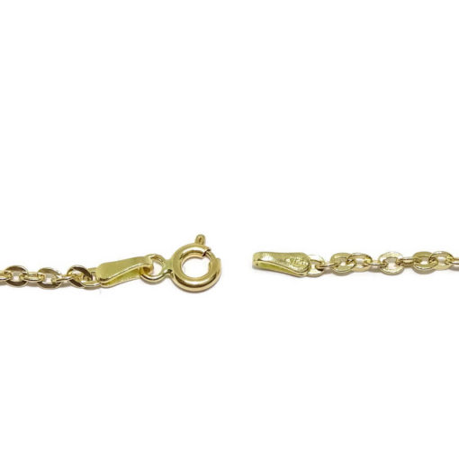 Cadena forzada picada 50cm oro 18k - Imagen 5