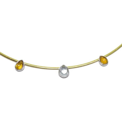 omega  oro y calcedonias color 40cm - Imagen 3