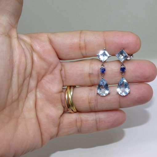 Pendientes exclusivos de topacios y zafiros - Imagen 8