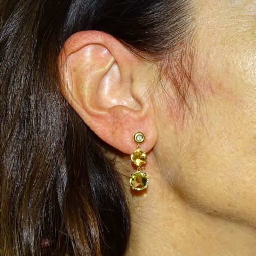 Pendientes exclusivos con diamantes y piedras preciosas - Imagen 2