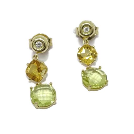 Pendientes exclusivos con diamantes y piedras preciosas