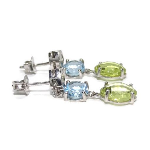 Pendientes largos piedras preciosas - Imagen 3