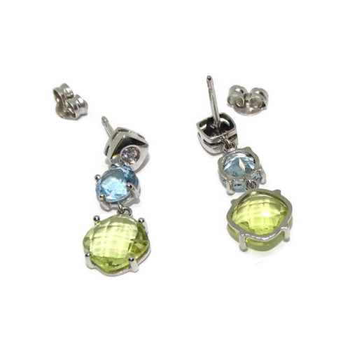 Pendientes largos piedras preciosas - Imagen 4