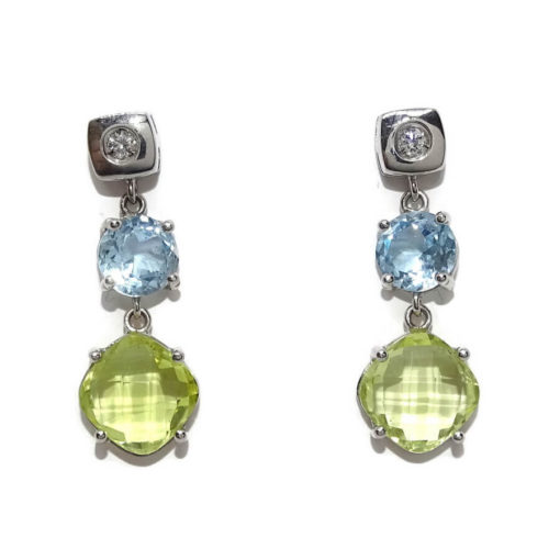 Pendientes largos piedras preciosas