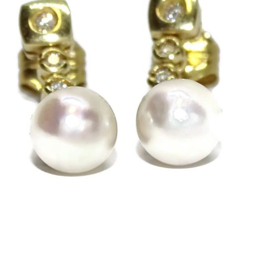 Pendientes largos cabeza cuadrada 0,20cts de diamantes - Imagen 5