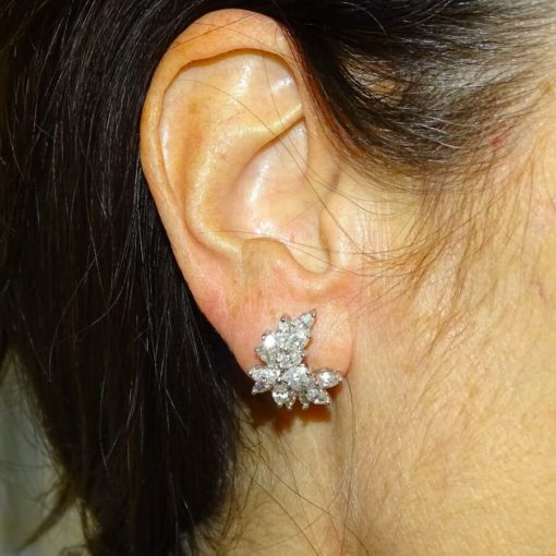 Pendientes grandes diamantes navet - Imagen 2