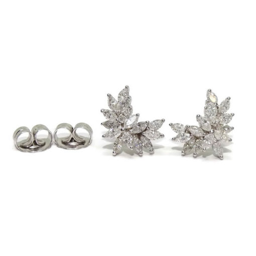 Pendientes grandes diamantes navet - Imagen 5