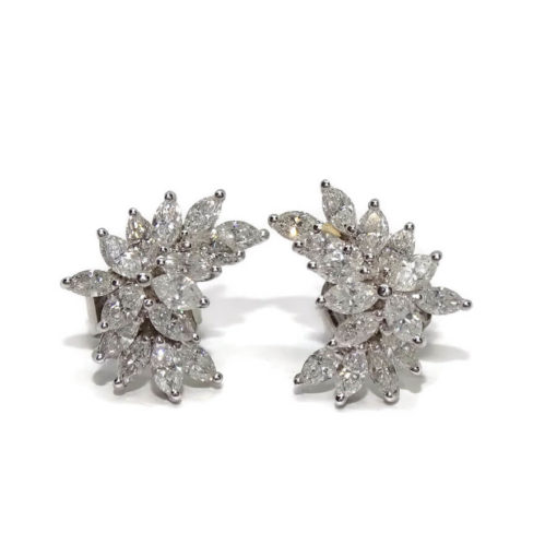 Pendientes grandes diamantes navet