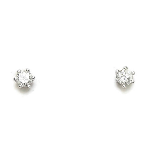 Pendientes 6 garras 0,50cts de diamantes y oro blanco - Imagen 5