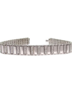 Brazalete oro blanco 1,41ctsn de diamantes