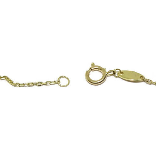 Pulsera para comunión oro y circonitas con Flores Cadena forzada - Imagen 5
