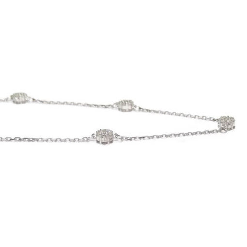 Pulsera para comunión oro y circonitas con Flores Cadena forzada - Imagen 3