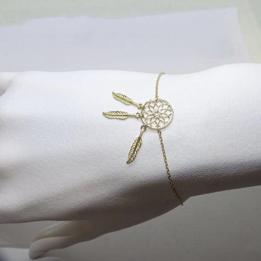 Pulsera atrapa sueños oro mujer - Imagen 2