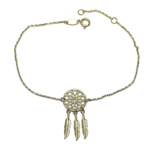 Pulsera atrapa sueños oro mujer