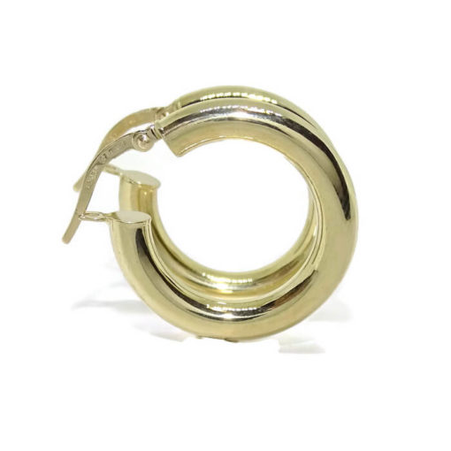 Aros lisos oro gruesos 4x15 - Imagen 3