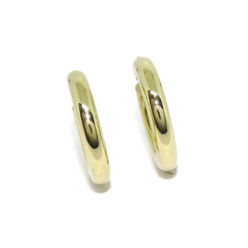 Aros lisos oro gruesos 4x15 - Imagen 7
