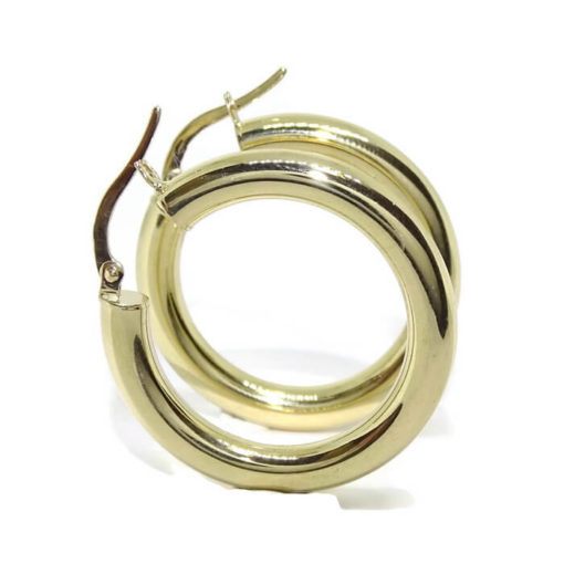 Aros lisos oro gruesos 4x20 - Imagen 3