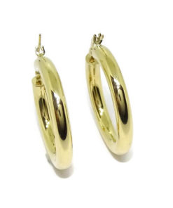 Aros lisos oro gruesos 4x20