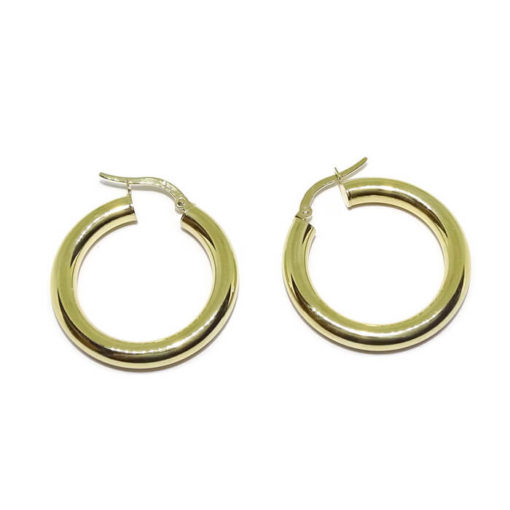 Aros lisos oro gruesos 4x20 - Imagen 6