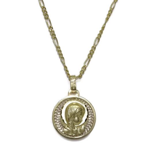 Medalla oro comunión calada Virgen