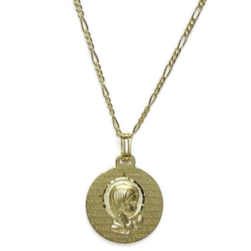 Medalla oración Ave María con la Virgen niña