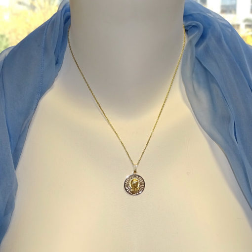 Medalla grande 18mm Virgen niña - Imagen 2