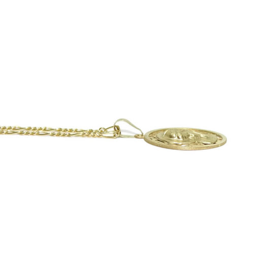 Medalla calada grande de 18mm oro 18k con Cadena - Imagen 3