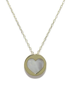 colgante nácar y oro cadena mini forzada oro 18k