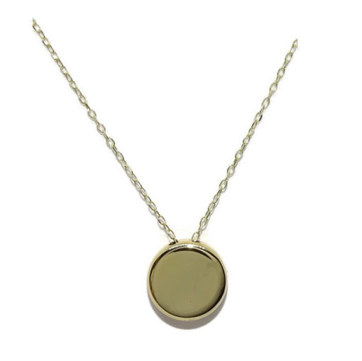 colgante nácar y oro cadena mini forzada oro 18k - Imagen 5