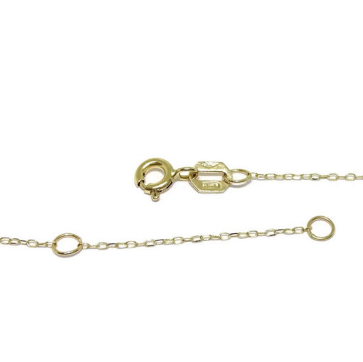 colgante nácar y oro cadena mini forzada oro 18k - Imagen 6