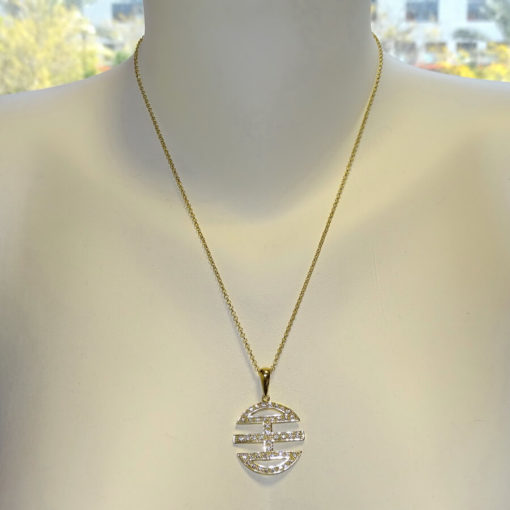 colgante grande oro y circonitas 9,30gr oro 18k - Imagen 2