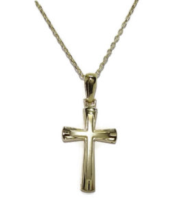 Cruz para comunión oro mate y brillo