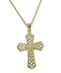 Cruz con Cristo grande con cadena especial comunión