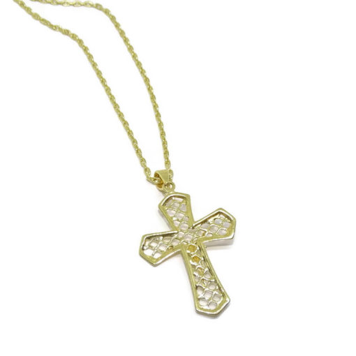 Cruz con Cristo grande con cadena especial comunión - Imagen 4