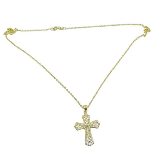Cruz con Cristo grande con cadena especial comunión - Imagen 6