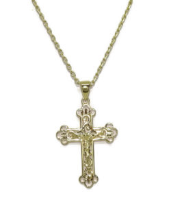 cruz con Cristo artesanal con cadena especial comunión 2,95gr