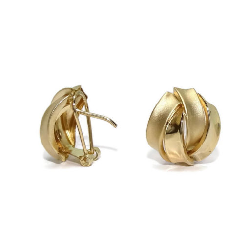 pendientes mujer oro amarillo mate y brillo 2,20gr - Imagen 4