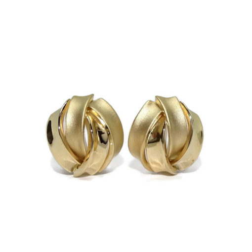 pendientes mujer oro amarillo mate y brillo 2,20gr