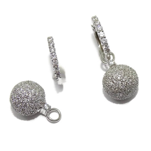 pendientes desmontables con diamantes de 2,11cts oro 18k - Imagen 5