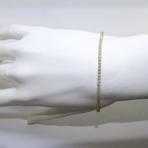 pulsera mujer oro y circonita tipo riviere 4,10gr oro - Imagen 2