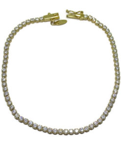 pulsera mujer oro y circonita tipo riviere 4,10gr oro