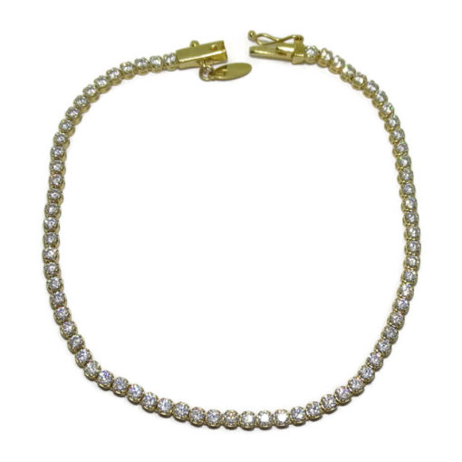 pulsera mujer oro y circonita tipo riviere 4,10gr oro
