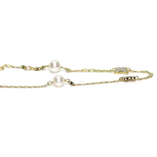 Pulsera para comunión de niña con mariposas y perlas cultivadas - Imagen 5