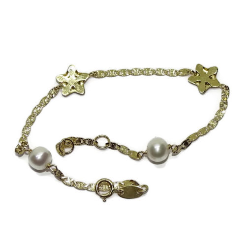 Pulsera para comunión de niña con estrellas y perlas cultivadas - Imagen 5