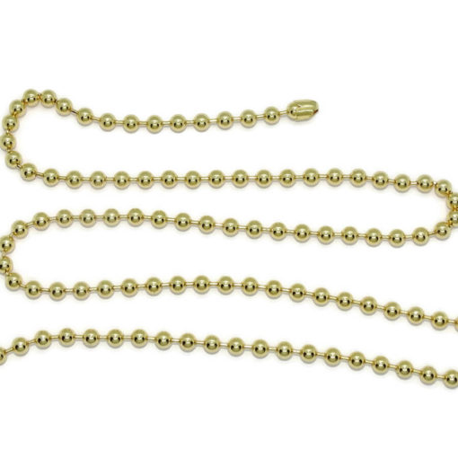 Collar de bolas de oro amarillo de 18k de 4mm de diámetro y cierre mosquetón. 60.00 - Imagen 6
