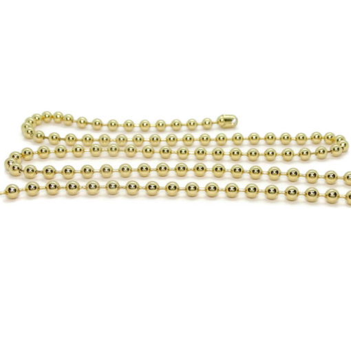 Collar de bolas de oro amarillo de 18k de 4mm de diámetro y cierre mosquetón. 60.00 - Imagen 5