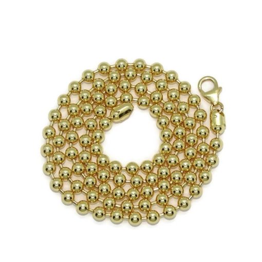 Collar de bolas de oro amarillo de 18k de 4mm de diámetro y cierre mosquetón. 60.00 - Imagen 7